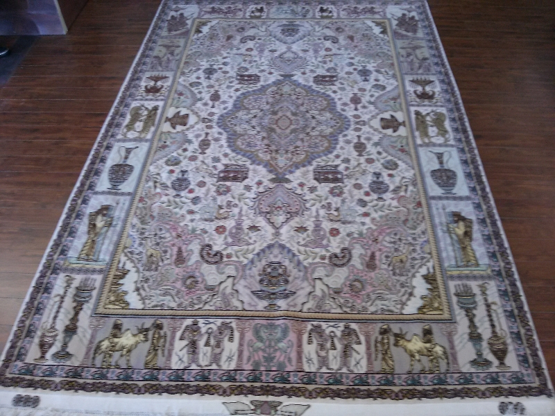 7x10 Handmade Persian Tabriz area rug
