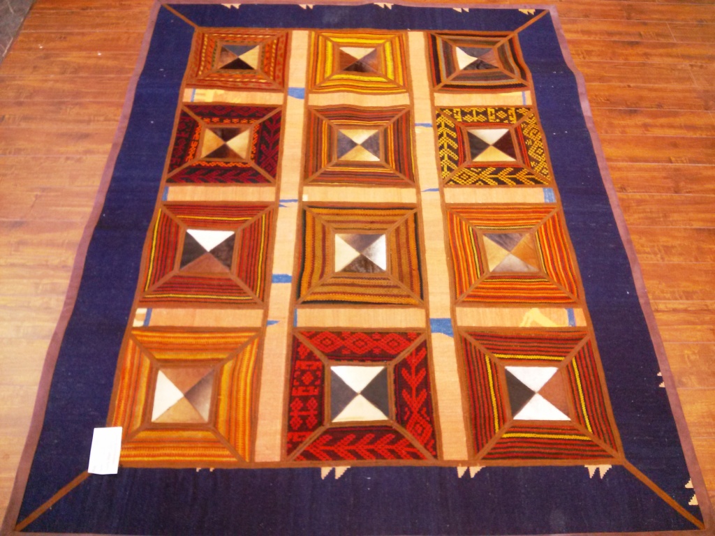 Patchwork 5x8 wool rug