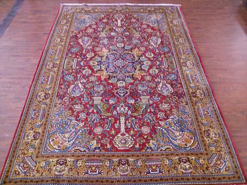 7x10 Handmade Persian Sarrouk area rug